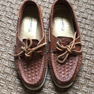 Sperry braided leather deck shoe loafer